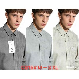 Сорочка чоловіча C815 grey р.M-3XL "Lina" недорого оптом від прямого постачальника