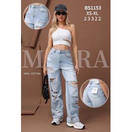 Джинси жіночі BS1153 l.blue р.XS-XL "Miss Kurry" недорого оптом від прямого постачальника