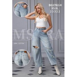 Джинси жіночі BG1762H l.blue р.XS-XL "Miss Kurry" недорого оптом від прямого постачальника