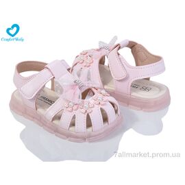 Фотография Босоножки детские летние Лето A01-2 рожевий (7 пар р.22-26) "Comfort-baby" недорого оптом от прямого поставщика