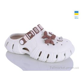 Фотография Кроксы женские летние Лето 677 крем/мокко (6 пар р.36-40) "DeMur" недорого оптом от прямого поставщика