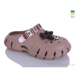 Фотография Кроксы женские летние Лето 677 нюдовий/раф (6 пар р.36-40) "DeMur" недорого оптом от прямого поставщика