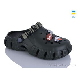 Фотография Кроксы женские летние Лето 6770 хакі/чорний (6 пар р.36-40) "DeMur" недорого оптом от прямого поставщика