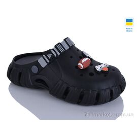 Фотография Кроксы женские летние Лето 6770 чорний-сірий (6 пар р.36-40) "DeMur" недорого оптом от прямого поставщика