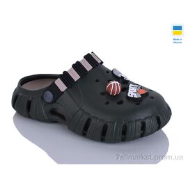 Фотография Кроксы детские летние Лето 6012 хакі/беж (6 пар р.30-35) "DeMur" недорого оптом от прямого поставщика