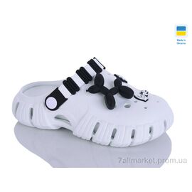 Фотография Кроксы детские летние Лето 6012 білий/білий (6 пар р.30-35) "DeMur" недорого оптом от прямого поставщика