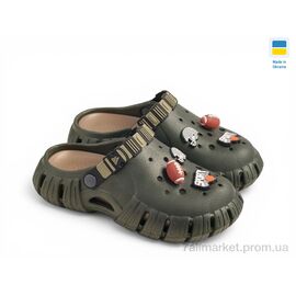 Фотография Кроксы детские летние Лето DS012 хакі-бежевий (6 пар р.30-35) "Rai shoes" недорого оптом от прямого поставщика