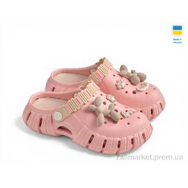 Фотография Кроксы женские летние Лето DS77 персик (6 пар р.36-40) "Rai shoes" недорого оптом от прямого поставщика