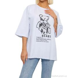 Фотография Футболка женская Лето 2029 білий (4 шт. р.сетка L-XL) "Massmag" недорого оптом от прямого поставщика