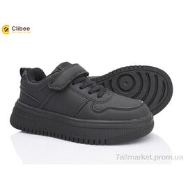 Фотография Кроссовки детские модные Весна/осень EC302 black (6 пар р.32-37) "Clibee" недорого оптом от прямого поставщика