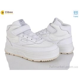 Фотография Кроссовки детские модные Весна/осень LC818 white (6 пар р.33-38) "Clibee" недорого оптом от прямого поставщика