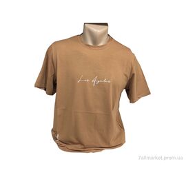 Футболка чоловіча Літо 3003 бежевий (5 шт. р.сіткаM-2XL) "TurkishBrend" недорого оптом від прямого постачальника