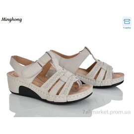 Фотография Босоножки женские летние Лето 2602-3 (8 пар р.36-41) "Minghong" недорого оптом от прямого поставщика
