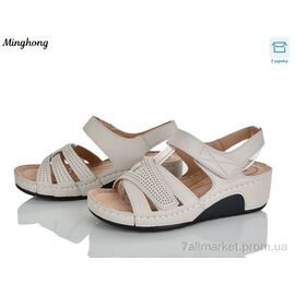 Фотография Босоножки женские летние Лето 2605-3 (8 пар р.36-41) "Minghong" недорого оптом от прямого поставщика