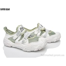 Фотография Кроссовки детские модные Лето B03-722 green (12 пар р.29-34) "Super Gear" недорого оптом от прямого поставщика