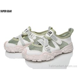 Фотография Кроссовки детские модные Лето C03-723 green (12 пар р.26-31) "Super Gear" недорого оптом от прямого поставщика