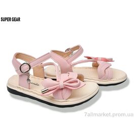 Фотография Босоножки детские летние Лето 01-268 pink (10 пар р.27-31) "Super Gear" недорого оптом от прямого поставщика