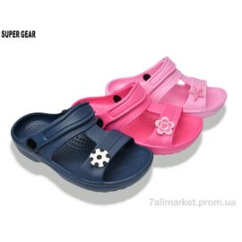 Фотография Шлепки детские летние Лето 02-6149 mix (18 пар р.30-35) "Super Gear" недорого оптом от прямого поставщика