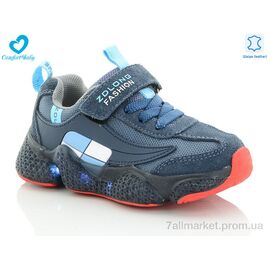 Фотография Кроссовки детские модные Весна/осень 19970 син-помар LED (7 пар р.26-30) "Comfort-baby" недорого оптом от прямого поставщика