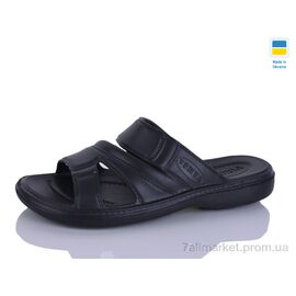 Фотография Шлепки мужские пляжные Лето B12 чорний (6 пар р.41-46) "M&L  Alex13" недорого оптом от прямого поставщика