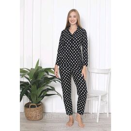 Фотография Пижама женская велюровая в горох размеры M-2XL "MODY" купить недорого от прямого поставщика
