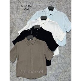 Сорочка чоловіча, льон розміри M-3XL (4кв) "PROSTOMEN" недорогого від прямого постачальника