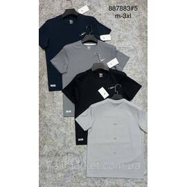 Футболка чоловіча молодіжна р-ри M-3XL (4кв) "PROSTOMEN" недорого гуртом від прямого постачальника