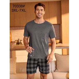 Піжама чоловіча з довгим рукавом розміри 3XL-7XL "FLOWER" недорого від прямого постачальника