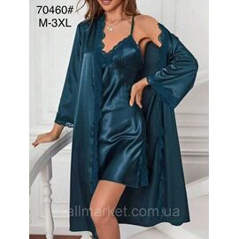 Комплект жіночий 2-ка халат + ніжна сорочка р-ри M-3XL(2цв) "FLOWER" купити недорого від прямого постачальника