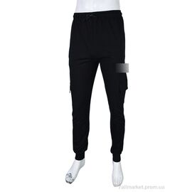Спортивні штани чоловічі Весна/осінь N2007 black (5 шт. р.сітка46-54) "Banko" недорого оптом від прямого постачальника