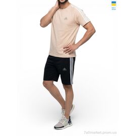 Фотография Спортивный костюм мужской Лето 11AD св.бежевий (5 шт. р.сетка 46-54) "Sport style" недорого оптом от прямого поставщика