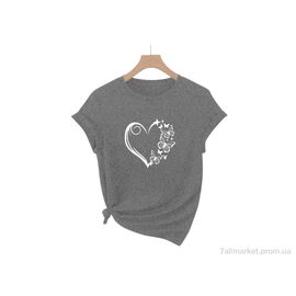 Футболка жіноча Літо 209 сірий (5 шт. р.сіткаM-3XL) "Алия" недорого оптом від прямого постачальника