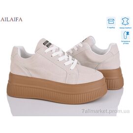 Фотография Кроссовки женские модные Весна/осень AW01 beige (8 пар р.36-41) "Ailaifa" недорого оптом от прямого поставщика