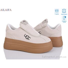 Фотография Кроссовки женские модные Весна/осень AW11-3 beige (8 пар р.36-41) "Ailaifa" недорого оптом от прямого поставщика