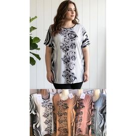 футболка жіноча A023 mix р.54-60 "VICTORY" недорого оптом від прямого постачальника