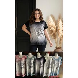 футболка жіноча M665 mix р.54-60 "VICTORY" недорого оптом від прямого постачальника