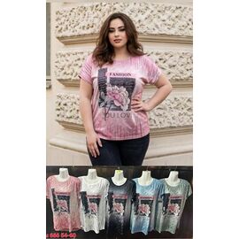 футболка жіноча M666 mix р.54-60 "VICTORY" недорого оптом від прямого постачальника