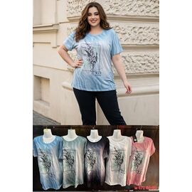 футболка жіноча M672 mix р.54-60 "VICTORY" недорого оптом від прямого постачальника