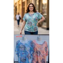 футболка жіноча M679 mix р.54-60 "VICTORY" недорого оптом від прямого постачальника