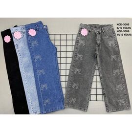 Фотография Джинсы детские на девочку 3006 l.blue р.11-15 "Meloria" недорого оптом от прямого поставщика