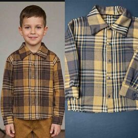 Фотография Рубашка детская на мальчика ML4569 yellow р.116-146 "Meloria" недорого оптом от прямого поставщика