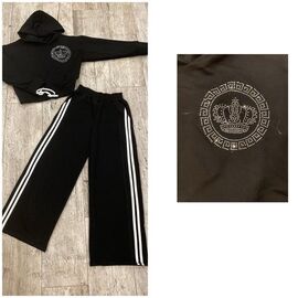 Костюм дитячий спортивний на дівчинку PR834 black р.8-12 "Proschenko" недорого оптом від прямого постачальника