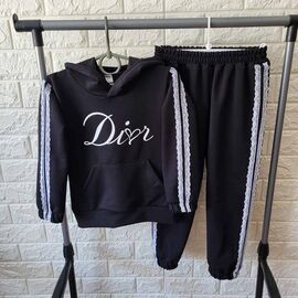 Фотография Костюм детский спортивный на девочку PR840 black р.98-110 "Proschenko" недорого оптом от прямого поставщика