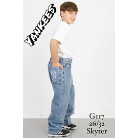Фотография Джинсы подростковые G117 blue р.26-32 "Ruxa" недорого оптом от прямого поставщика