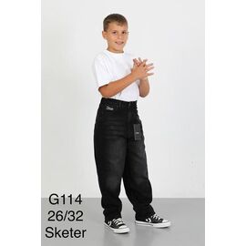 Фотография Джинсы подростковые G114 black-d.grey р.26-32 "Ruxa" недорого оптом от прямого поставщика