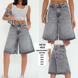 Шорти жіночі 4853 l.grey р.34-42 "Ruxa" недорого оптом від прямого постачальника