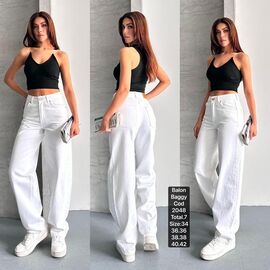 Джинси жіночі 2148 white р.34-40 "Ruxa" недорого оптом від прямого постачальника