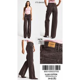 Джинси жіночі 2478-4-156 brown р.34-42 "Ruxa" недорого оптом від прямого постачальника