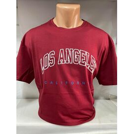 Фотография Футболка мужская SB1668 wine р.2XL-6XL "Sabihina" недорого оптом от прямого поставщика