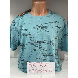 Фотография Футболка мужская SB1689 l.blue р.2XL-6XL "Sabihina" недорого оптом от прямого поставщика